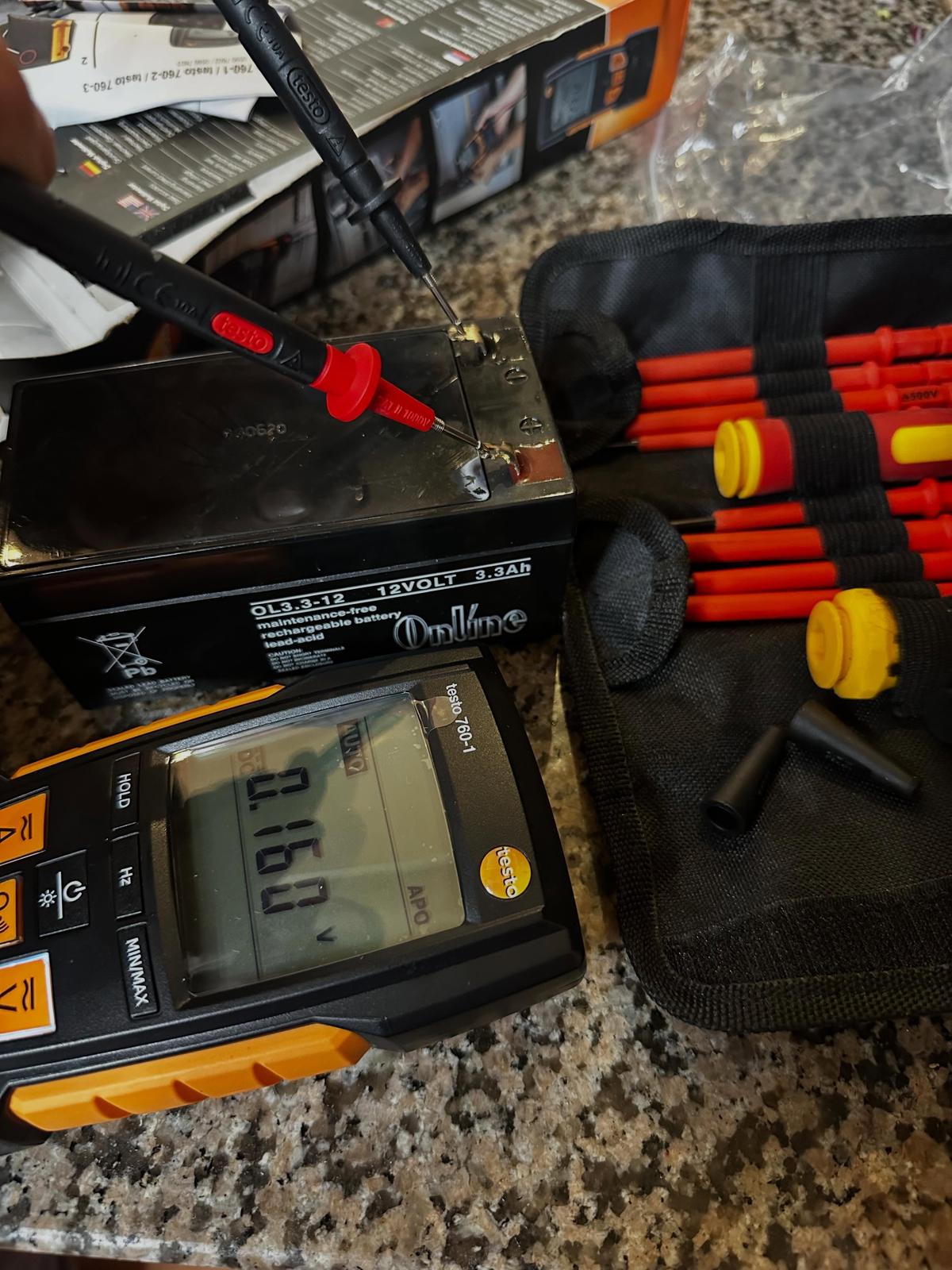 Electrical testing close-up